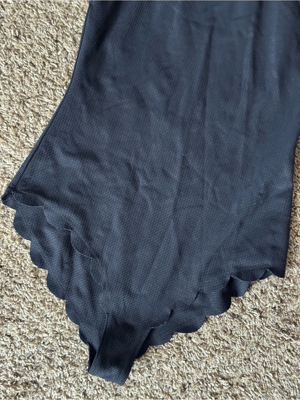 MARYSIA Mott Scalloped Halter Maillot One Piece Swimsuit Black - Picture 4 of 11